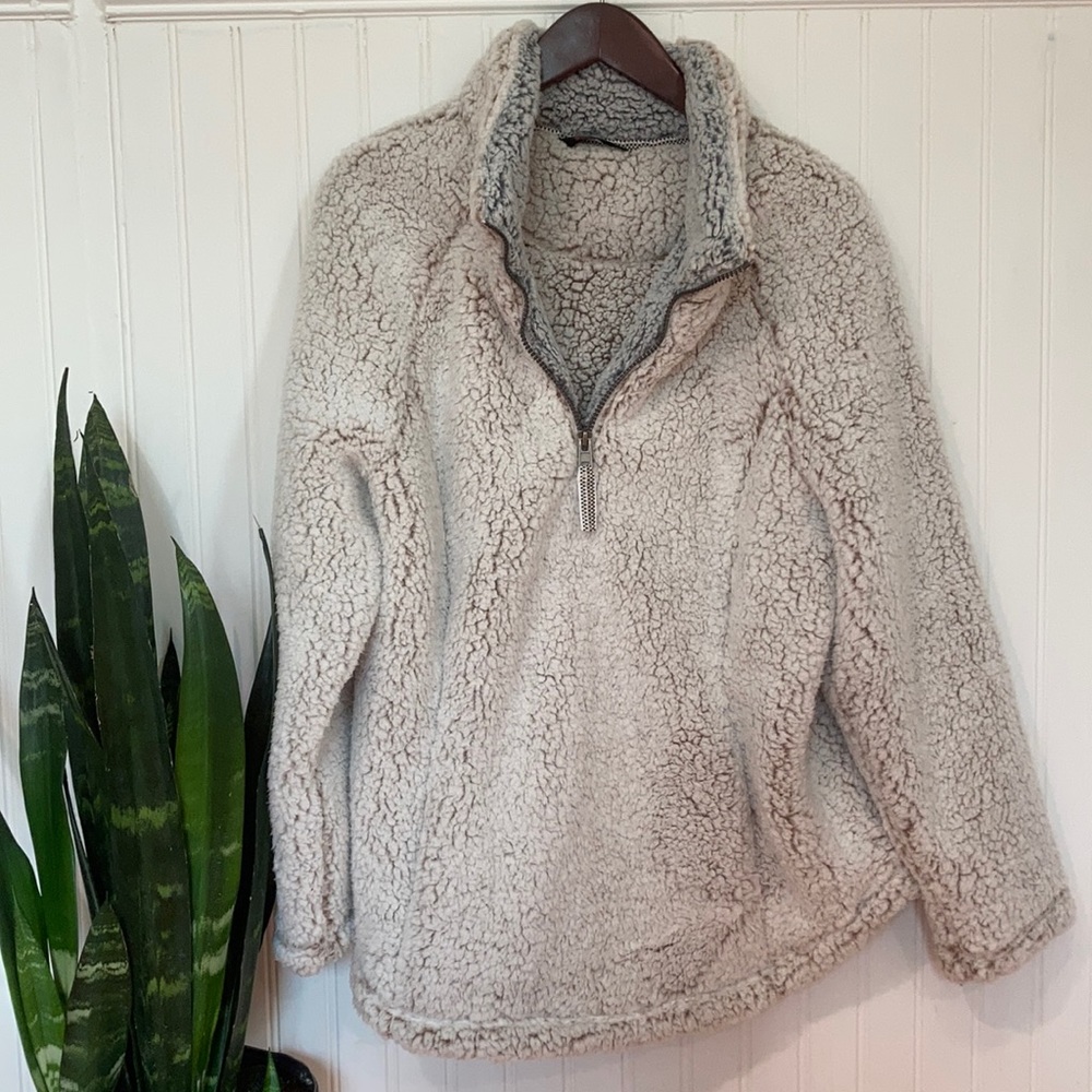 Stoic 3/4 Zip Fleece Pullover NWT Comfy Sherpa